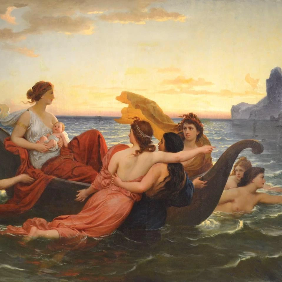 Danae in esilio, salvata dalle Nereidi